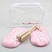 Natural Health Foot Care Pedicure - KingOfHearts™ - Bristle Feet Scrubber and Wooden Handle Pumice Stone Backed Brush, with Pedicure Mask Anti-Slip Moisturizing Soaks Socks - 2 in 1 set - Pink