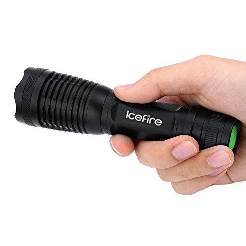 IceFire IF-33Z ZOOMABLE LED Taschenlampe 1000Lm CREE XML-T6 Lampen Aluminium Handschlaufe Torch 5-Modus Button Switch für Indoor und Outdoor - 2