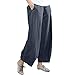 Produktbild LUCKYCAT Damen Hosen/Leinenhose Leinen bequemer Schnitt Gummibund Sommerhosen Damen Gummizug Locker Leinenhose Plus Größe Leinen Freizeithose Hosenrock Haremshose Yogahose Hose mit Weitem Bein