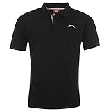  Polo de manga corta para hombre, de la marca Slazenger, Hombre, negro, X-Large