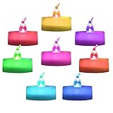 einfach zu bedienen: ein / aus - schalter für einfache und bequeme bedienung.die farbe wechselnden führte tee licht kommt mit batterien, die 100 stunden licht und leicht ersetzt werden kann, über den reiter auf der unterseite.