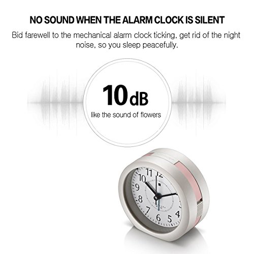AUDEW Musik Wecker Mit Nachlicht Stille Kreativer Wecker Lazy Student Nachtlicht Wecker rosa - 4
