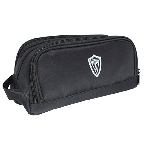 Damero Schwarz Universal Organiser Tasche mit Doppelschicht Sporttasche Tragtasche für Reise zum Ladegrät/Eletronisches Zubehör für Reiseorganisator (Groß)