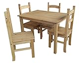 Mercers Furniture Corona Budget Dining Table and 4 Chairs - Pine (Kitchen &amp; Home)