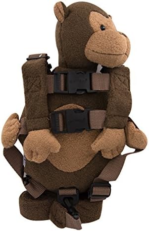 Berhapy 2 in 1 Pearl Monkey Toddler Cartoon Animal Backpack Baby Safety Harness with Leash Strap for Children’s Walking (Brown)