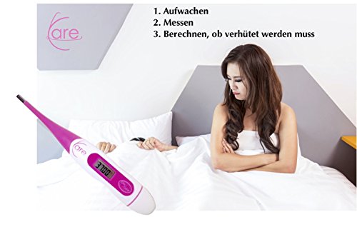 Basalthermometer zur Zykluskontrolle- Professionelles, Präzises Basalthermometer zur Verhütung und Familienplanung- auch ideal als Fieberthermometer für Babys - 4