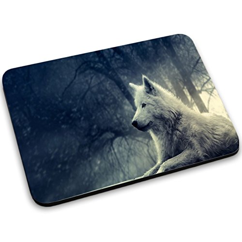 Wilde Tiere 10095, Wolf, Mousepad Anti Rutsch Unterseite für Optimalen Halt Kompatibel mit allen Maustypen (Kugel, Optisch, Laser) Ideal für Gamer und für Grafikdesigner.