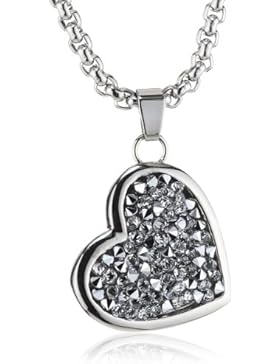 s.Oliver Damen-Kette mit Anhänger Edelstahl Kristall silber 543699