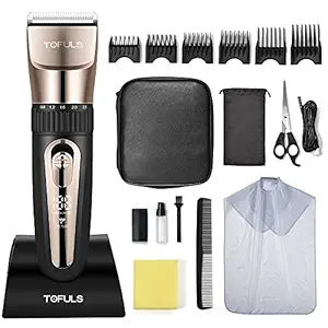 Hair Clippers - Professional Hair Clippers for Men, Mens Beard Trimmer for Hair Cutting, Electric Hair Trimmer for Men Haircut, Cordless Rechargeable Hair Cutting Kit for Barbers with LED Display