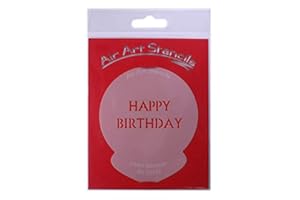 AIRART Happy Birthday Cupcake Stencil Reusable & Flexible for Cakes & Crafts