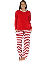 Pijamas de Navidad Familia Pijamas Parejas Navideñas Adultos Pijama Familiares Manga Larga Hombre Mujer Trajes Navideños para Mujeres Ropa de Noche Rayas Homewear Invierno