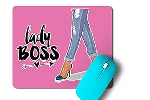 KSH Designer Printed Mouse Pad for Laptop & Computer Mousepad || Non-Slip Rubber Base|| Lady Boss