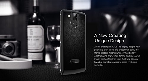 OUKITEL K10 - 6,0 Zoll FHD + (18: 9 alle Bildschirm) Android 4G Smartphone, 11000mAh Akku & 5V / 5A Schnellladung, Octa Core 2.0GHz 6GB + 64GB, Quad-Kamera, Gesichtserkennung - Schwarz