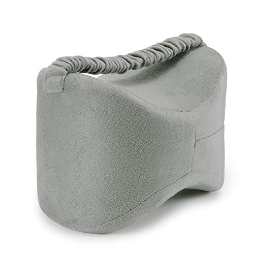 Coussin de genou, Coussins relève-jambes, choix idéal pour les douleurs de hanche, de dos, de jambe, de genou, pour utilisateurs dormant sur le côté, pour grossesse et maintenir le dos droit-Gris