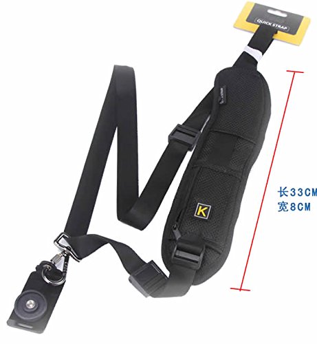 FOTGA Appareil photo de Chargement rapide en plastique dur boucle de ceinture bouton Support Clip ceinture Clip holdster Support  simple double bandouli  re  Ceinture R  glable et ceinture Strap Grip    main pour appareil photo Canon  Nikon  Pentax  Olympus  Sony  Fuji  Panasonic Appareil photo Reflex num  rique