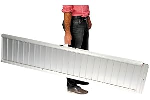 IDENTITÉS Rampe Pliable pour Fauteuil Roulant ou Déambulateur - Facilite l’Accès - Une Seule Voie pour plus de Sécurité - Structure Aluminium Antidérapante - Longueur 61cm - Rampe Valise Ergo