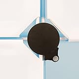 VENKON – Kinderzimmer Steckschrank DYI Steckregal System Regalschrank: 12-Module-Set, blau - 8