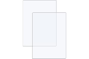 Langaelex 2 Pieces 254 x 203 x 3 mm Acrylic Sheets Clear Cast Plexiglass for Picture Frame Glass Replacement, Projects Display, Painting (10x8 Inch)