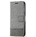 Produktbild NANXCYR Für Google 3 axl / 3 a/Pixel 3 / Pixel 3 XL case, Denim leinwand pu Leder case flip Cover mit kartenschlitz, für Google 2 axl/Pixel 2 / Pixel XL/Pixel,Grau,GooglePixel3