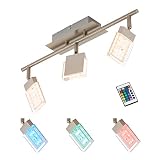 Briloner Leuchten, LED Deckenstrahler, Farbsteuerung/Farbwechsel mit Fernbedienung, dimmbar, Deckenleuchte, Deckenlampe, Spots, LED Strahler, Wohnzimmerlampe, Deckenspot, Lampe Kinderzimmer, Deckenbeleuchtung, Deckenlampe Wohnzimmer-Kinderzimmer-Schlafzimmer, schwenkbar - 7