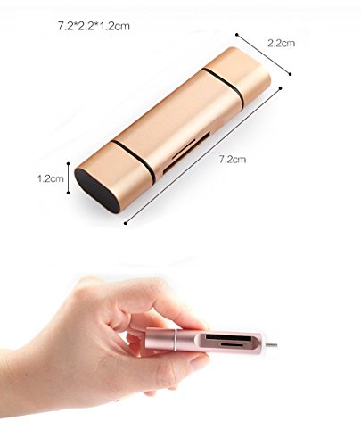 xingdongchi USB C Kartenleser, USB 3.0 Apple SD-Kartenleser, OTG unterstützt mit TF/SD Memory Card Slot Kartenleser für Nexus 6P, 5 x, Apple New MacBook 2015, Chromebook, Windows und mehr - 7