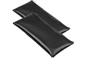 WE-HYTRE 2Pcs Wireless Handheld Microphone Zippered Case Bag Pouch, Microphone Holder Leather Case Compatible with -Shure Microphone