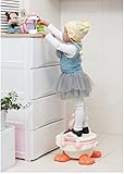 Feven 3-in-1 Töpfchen / Reisetoilette für Jungen, Mädchen in Entendesign, umwandelbar von Töpfchen zu Schemel, abnehmbare Teile, transportabel, leicht zu reinigen, praktisch für Eltern und Kleinkinder - 6