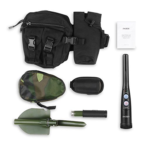 INTEY Handliche Handheld Pro Pointer Pinpointer Metalldetektor Wasserdicht IP65 mit einer klappbaren Schaufel und Tragetasche - 7