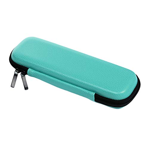 Preisvergleich Produktbild Hülle für Apple Pencil, Einfarbiger Leder Stiftkasten Klappbares Brieftasche Schutzhülle Wallet Case Cover mit Integrierten Kartensteckplätzen Minzgrün