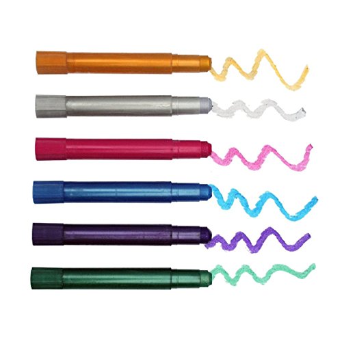 Haarkreide, Metallische Glitter Temporäre Haarkreide, CIDBEST® 6 Farben Tragbare Hair Chalk Set, Halloween Sexy Haarkreide, Metallic Glitter Temporary Hair Color,Edge Blendable Chalkers, Haarfarbe dauert bis zu 2-3 Tage, Arbeiten auf allen Arten der Haarfarbe für Kinder und Teenager Karneval, Halloween, Partys etc. - 7