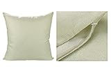 Luxbon 4er Set Lebensbaum Jahreszeit Baum Leinen Kissenbezug Kissenhülle Sofakissen Pillowcase Haus Auto Deko 18 x 18 “ Grün - 3