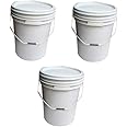 V L POLYMERS Plastic Bucket with Air Tight lid 3pcs (Size 20 Litre)