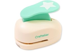 Craftelier - 1” (2.54 cm) Diameter Star Punch with Lever Press | Suitable for Paper and Cardstock | Ideal for Craft and Scrapbooking Projects | Size Approx. 7 x 4.5 x 6 cm