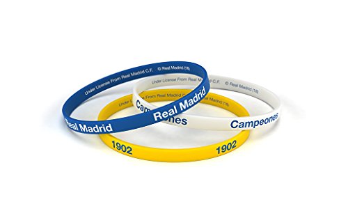Pulsera Real Madrid Club de Fútbol Classic Tricolor Junior para Mujer y Niño, Pulsera de Silicona, Producto Oficial