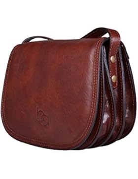 Damentasche, Italienische echt Leder, Umhängetasche, Satteltasche, Leder Handtasche, Saddle Bags, Crossover-Bags