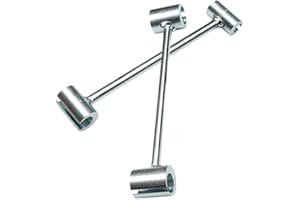 Clé de réglage de charnière de porte Zilimontt : clé réglable pour charnières de 8 à 25 mm (8 à 19 mm) en acier brossé argenté