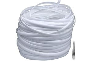 ODSK Rattan-Möbel-Befestigungsset (enthält Webereiwerkzeug), Weiden-Reparaturmaterial, weißes, flaches Kunststoff-gewebtes Material für die Installation von Rattanmöbeln und Gartenstuhl-Korb – 70 m (weiß)