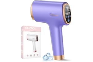 ‎OUPSEEN IPL Geräte Haarentfernung mit Kühlfunktion, Max 21J Laser-Haarentfernung, 9 Energiestufen, 600NM Rote Lichtwelle, Haarentfernungsgerät für Gesich Beine Achseln Damen, Violett