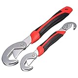 Llave grande: Tamaño: 23-32 mm, Longitud total: 280 mm / Llave pequeña: Tamaño: 9-22 mm, Longitud total: 215 mm.
