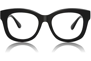 JiSoo Reading Glasses Women/Men Designer Oversized Readers, Thick Large Round Ladies Reading Glasses