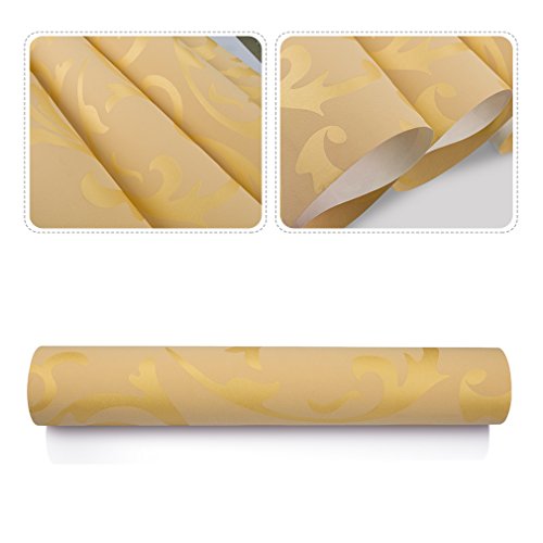 KINLO® Tapete Vlies 3d 10×0.53m(5.3?) Tapete gold barock tapete Wand für Wohnzimmer TOP Qualität Wandaufkleber für Schlafzimmer Möbelfolie barock tapete modern tapete muster tapete für Büro 2 Jahren Garantie - 5