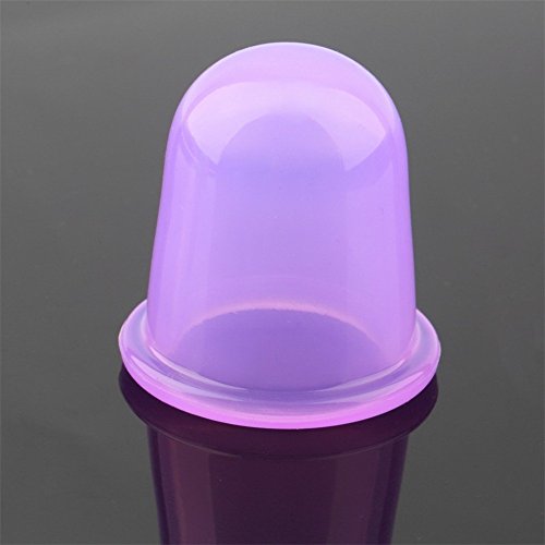 Silikon Schröpfen,Schröpfgläser,Vacuum Silikon Schröpfen Cups,LDream® Silikon Ausschnitt Gesicht Körper Massage Schröpfen Cups,Silikon Schröpfen Massage Anti-Cellulite-Cups Schönheitstherapie-Massage Schröpfen Tasse,Farbe zufällig,2 Stück - 5
