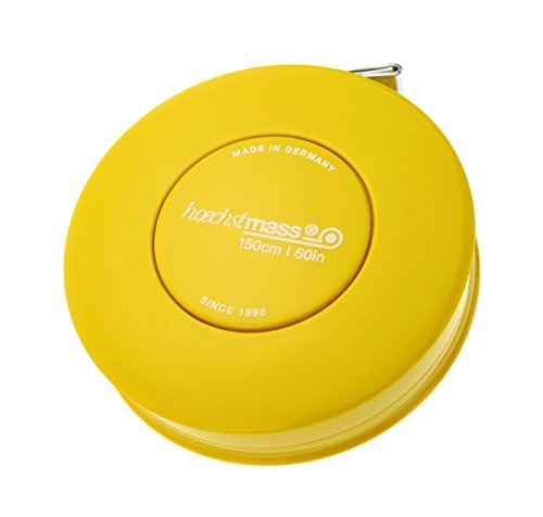 hoechstmass Balzer 80206y Roll Cinta métrica ROLLFIX, 150 cm/60 Pulgadas, ABS/Polyfibre, Naranja/Amarillo, 5 x 5 x 1,4 cm