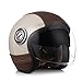 Produktbild SOXON® SP-888 Pro "Urban Creme" · Jet-Helm · Motorrad-Helm Bobber · ECE Sonnenvisier Leather-Design Schnellverschluss SlimShell Tasche L (59-60cm)