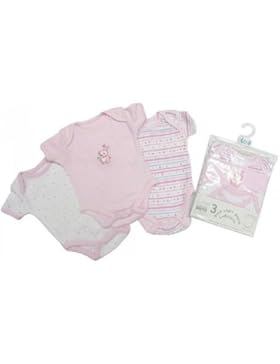Frühchen - Body kurzarm rosa mit Druck 3er Packung (56)