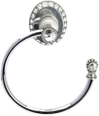 Carpe Diem Hardware Carpe Diem 1836-9C Cache' II Towel ring right (lrg escutcheon) made with swarovski elements Chalice Chalice