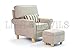 The New Cream/Beige Hush Hush Rocking/Nursing/Glider Chair - Converts into Stunning Armchair Too! The Ideal Gliding Chair for Maternity or Just Relaxing in the Conservatory