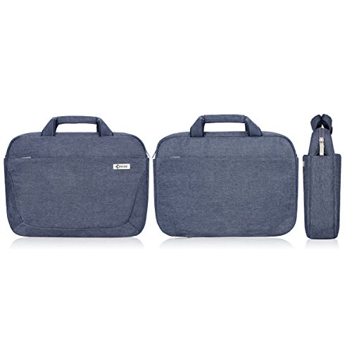Zikee 39,6 cm (15,6 Zoll) wasserfeste, multifunktionale Laptop Hülle Notebooktasche Laptoptasche Laptop-Umhängetasche mit Griff und Schulterriemen aus strapazierfähigem Oxford als Messenger Bag mit Zubehörtasche für Geschäftsreisen (Dark Blau) - 9