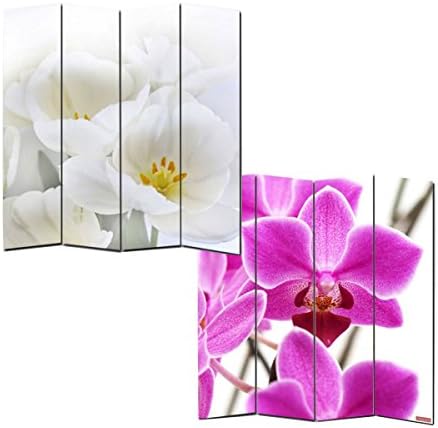 Photo Room Dividers, Room Dividers, Spanish Wall M68, 180x160cm, four panels, orchid