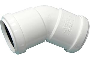 FLOPLAST 40mm White Pushfit 135 Degree Waste Pipe Bend - Pack of 2